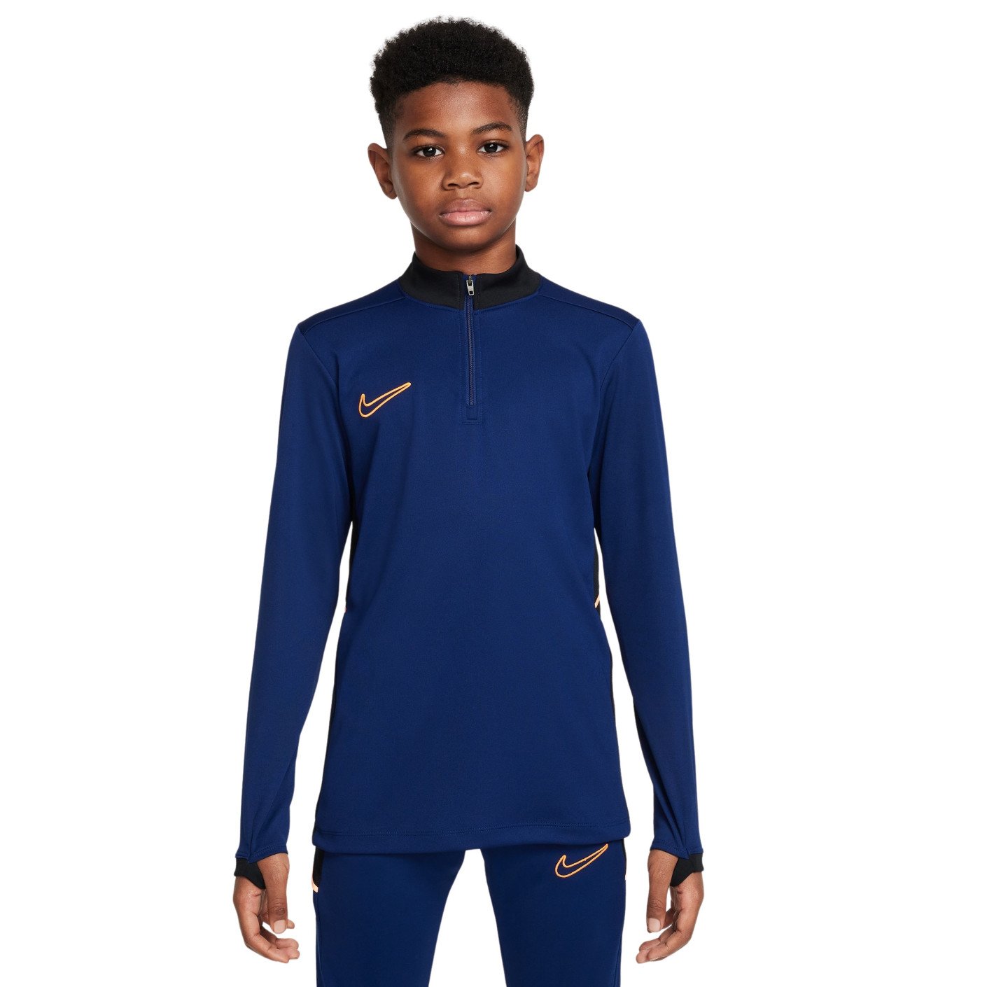 Nike Academy 25 Trainingspak 1/4-Zip Kids Donkerblauw Zwart Oranje