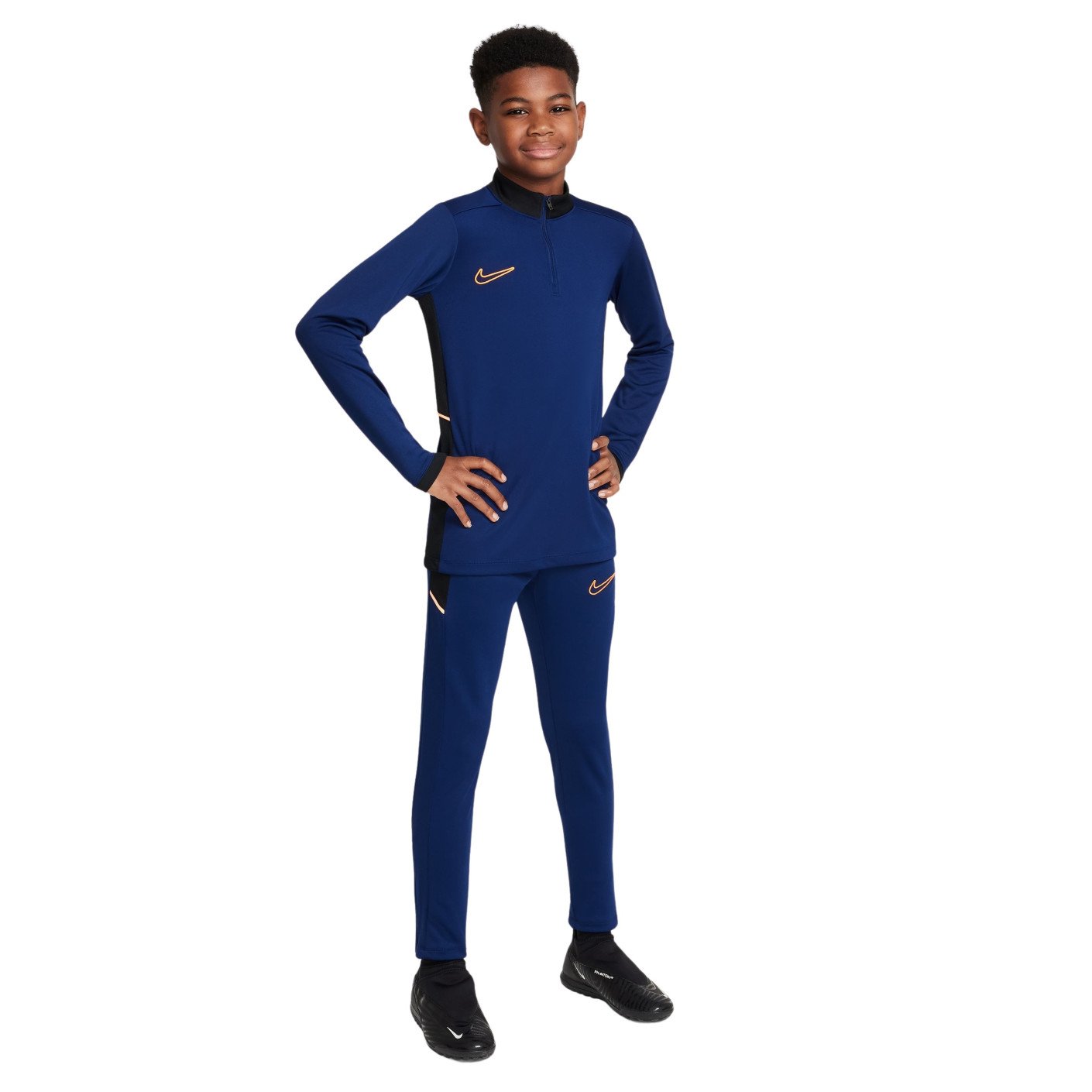 Nike Academy 25 Trainingspak 1/4-Zip Kids Donkerblauw Zwart Oranje