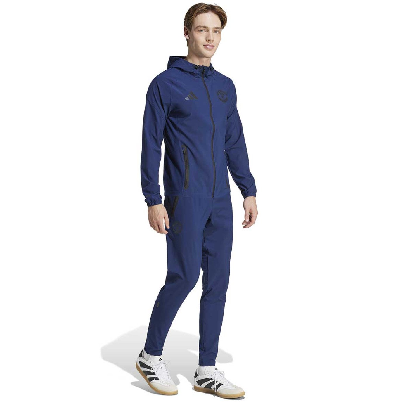 adidas Manchester United Vis Tech Trainingspak Full-Zip 2024-2025 Blauw