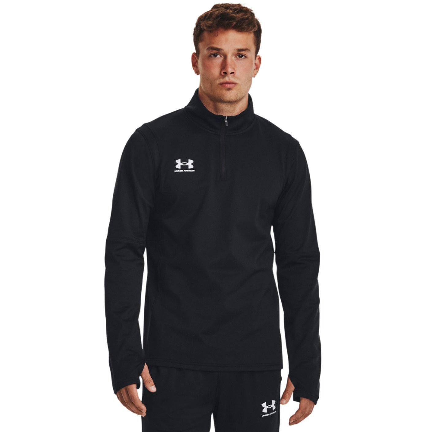 Under Armour Challenger Trainingspak 1/4-Zip Zwart Wit