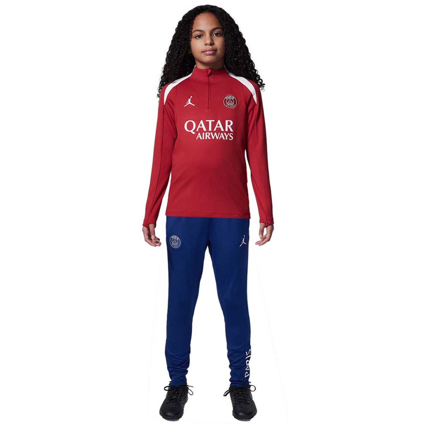 Nike Paris Saint-Germain x Jordan Strike Trainingspak 1/4-Zip 2024-2025 Kids Rood Blauw Wit